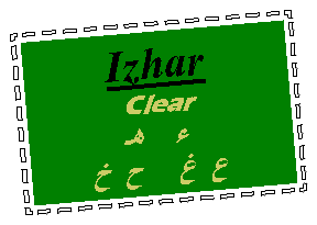 Text Box: Izhar Clear     ء    هـ     ع  غ     ح  خ